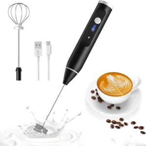 Rechargeable 5-Speed Milk Frother – Portable, Multifunctional Hand Mixer for Milk, Eggs & More
