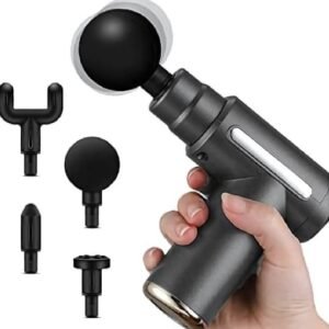 Mini Facial Massage Gun – Pocket Massager with 4 Heads for Full Body Relaxation