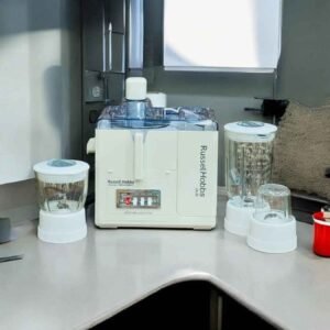 Russell Hobbs 4-in-1 Juicer, Blender, Chopper & Grinder – Heavy-Duty, Unbreakable Build, Easy to Clean